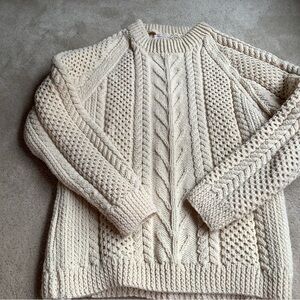 Handmade cable knit sweater   Medium to Large? see measurements